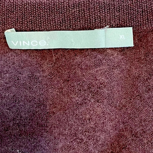 Vince Men's Boiled Cashmere Long Sleeve Crewneck Sweater office Size XL - Picture 8 of 11